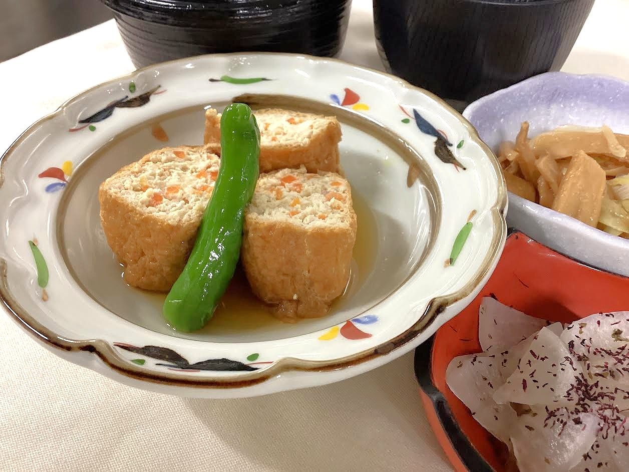 鶏挽肉のいなり風