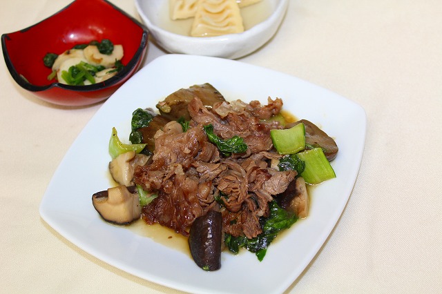 牛肉と茄子のバジルいため