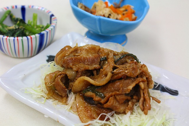 茄子と豚肉の赤味噌焼き