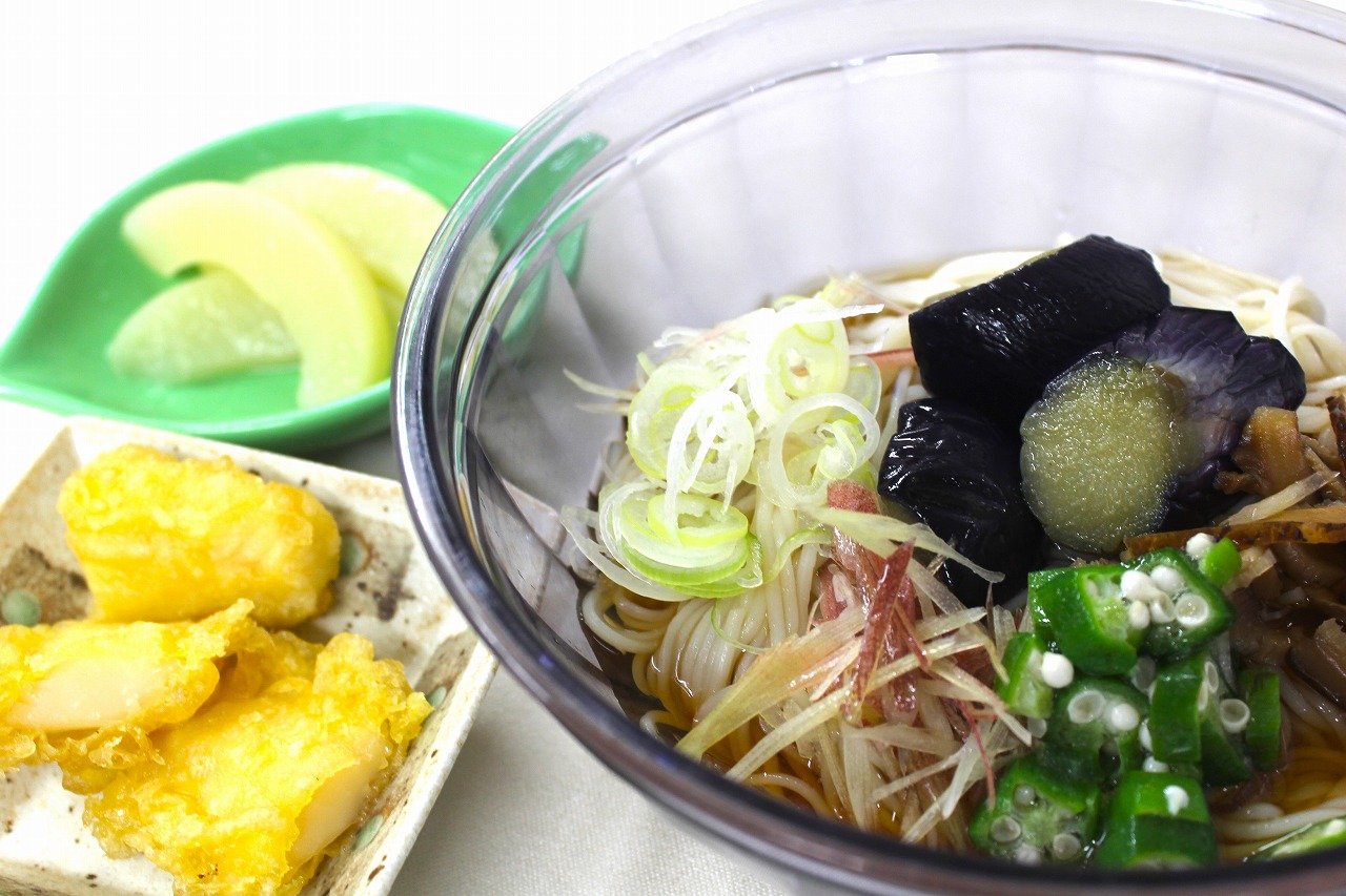 茗荷と葱のさっぱりそうめん