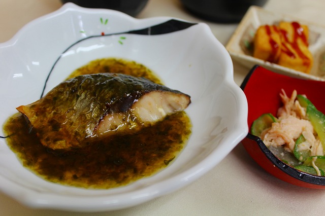 鯵の海苔醤油ダレ