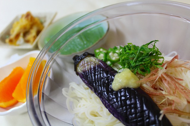 茄子と大葉のさっぱりそうめん