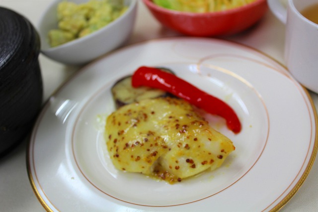 カレイのマスタード焼き