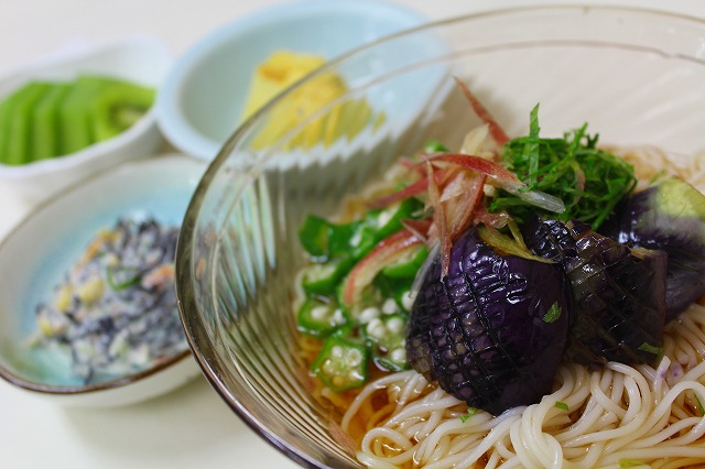 茄子と大葉のさっぱりそうめん