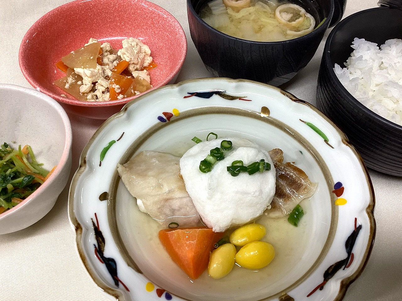 鯛のかぶら蒸し～生姜あん～