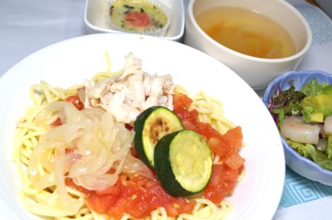トマトの冷製パスタ