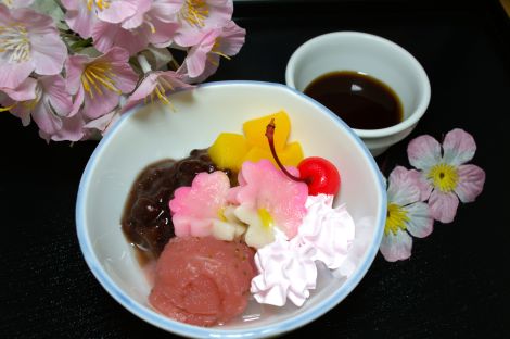 フェアおやつ～桜あんみつ～
